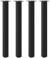 vidaXL Tischbein Bartischbeine 4 Stk. Schwarz 90-92 cm Stahl