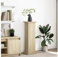 vidaXL Blumenst&auml;nder, Postament mit Stauraum Sonoma-Eiche 31x30x90 cm...