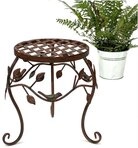 DanDiBo Blumenhocker Metall Braun 25 - 35 cm Blumenst&auml;nder Blumens&auml;ule Antik