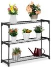 relaxdays Blumenst&auml;nder Pflanzenregal mit 3 Ablagen