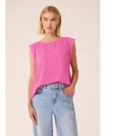 STREET ONE STUDIO Kurzarmbluse mit Rundhalsausschnitt rosa 34 EU
