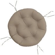 vidaXL Sitzauflage Kissen Rund Taupe &Oslash; 60 x 11 cm Oxford-Gewebe, (1 St)