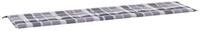 vidaXL Sitzauflage Gartenbank-Auflage Grau Karomuster 200x50x4 cm...