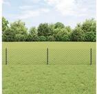 vidaXL Zaun, Zaun mit Pfosten Grau 0,4 x 10 m Stahl und PVC