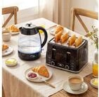 HOMCOM Fr&uuml;hst&uuml;cks-Set Wasserkocher mit Kalkfilter, Toaster mit...