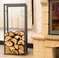 DanDiBo Kaminholzregal Kaminholzst&auml;nder 100 cm Grau 80003 Holzkorb...