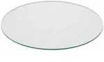relaxdays Tischplatte Glasplatte 8mm ESG (1 St), 60 cm wei&szlig; rund | 60 cm x 0.8...