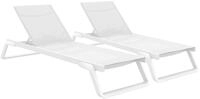 CLP Gartenliege 2er Set Sonnenliege Tropic, wetterfeste Gartenliegen mit Rollen...