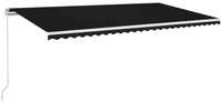 vidaXL Markise Markise Manuell Einziehbar mit LED 600x350 cm Anthrazit (1-St)