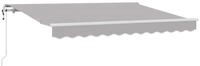 vidaXL Markise Einziehbare Markise Hellgrau 350 x 200 cm Stoff (1-St)
