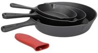 TP Bratpfanne 4-teiliges Bratpfannen Set aus Gusseisen bestehend aus &Oslash;16 +...