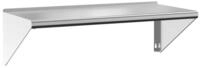 vidaXL Regal Wandregal 100x45x31 cm Silbern Edelstahl, 1-tlg.