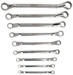 KS Tools Ringschl&uuml;ssel (9 St), Edelstahl DoppelSatz, gekr&ouml;pft, 9-teilig