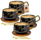 Intirilife Tasse, 4-tlg., Keramik, 4x Kaffeetasse Teetasse Keramik 200ml Tassen...