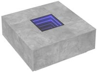 vidaXL Couchtisch Couchtisch mit Infinity-LED Betongrau 100x100x40 cm (1-St)