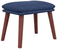 vidaXL Fu&szlig;hocker, Sitzhocker Blau 45x29,5x35 cm Stoff