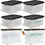 Novaliv Aufbewahrungsbox 30544-ANT-S4 (1 St), Novaliv 5 tlg Sparset