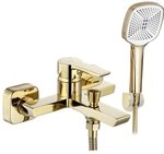 wohnwerk.idee Wannenarmatur Badewannenarmatur Argus Gold Matt Schwarz Matt Gold