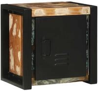 vidaXL Badezimmerspiegelschrank Badezimmerschrank mit Regal Braun Massives
