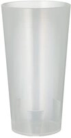 PAPSTAR Mehrwegbecher Mehrweg-Trinkbecher 0,4 l &Oslash; 7,5 cm, 14,5 cm transluzent...