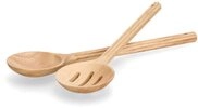 Zeller Present Salatbesteck Stripes (Set, 2-tlg), Gummibaum, langlebig und...