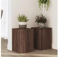 vidaXL Rankhilfe, Pflanzenst&auml;nder 2 Stk. Braun Eiche 25x25x35 cm Holzwerkstoff