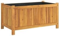 vidaXL Blumentopf Pflanzk&uuml;bel mit Einlage 80x42x40 cm Massivholz (1 St)