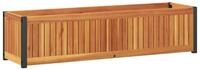 vidaXL Blumentopf Pflanzk&uuml;bel 110x30x27,5 cm Massivholz und Stahl (1 St)