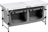 Woltu Campingtisch, H&ouml;henverstellbar mit Stauraum, Outdoor inkl.Tragetasche