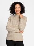 Stehkragenpullover INSPIRATIONEN "Stehkragen-Pullover", Damen, Gr. 38, beige (sand),