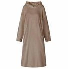 vidaXL Unisex-Bademantel Decken-Hoodie Kamel S Flanell, Flanell