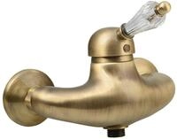 Sapho Duscharmatur KIRK&Eacute; CRYSTAL Duscharmatur, kristallen Hebel, Bronze...