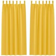 vidaXL Vorhang Verdunkelungs-Vorh&auml;nge mit Ringen 2 pcs Senfgelb 225 x 140 cm...