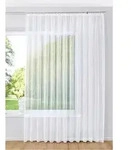 Gardinenbox Bogenstore (1 St), Kr&auml;uselband, transparent, Jacquard, Store...