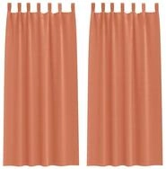 vidaXL Vorhang Verdunkelungs-Vorh&auml;nge mit Ringen 2 pcs Terrakotta 225 x 140 cm...