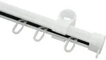 GARDINIA U-Schiene, 1-l&auml;ufig, Fixma&szlig;, mit Bohren, Metall, 1-l&auml;ufig wei&szlig; 190...