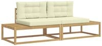 vidaXL Sofaelement Outdoor-Sofagarnitur Wei&szlig; 230,5 x 83 x 73 cm Polyester