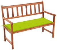 vidaXL Gartenbank Gartenbank mit Auflage 120 cm Massivholz (1-St)