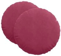 vidaXL Sitzauflage Sitzkissen 2 pcs Weinrot &Oslash; 80 x 29 cm Samt, (2 St)