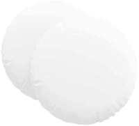 vidaXL Sitzauflage Sitzkissen 2 pcs Wei&szlig; &Oslash;60 x 21 cm Stoff, (2 St)