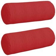 vidaXL Sitzauflage Bolsterkissen 2 St&uuml;ck Rot &Oslash; 25 x 70 cm Stoff, (2 St)