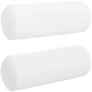 vidaXL Sitzauflage Bolsterkissen 2 St&uuml;ck Wei&szlig; &Oslash; 25 x 70 cm Stoff, (2 St)