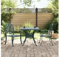 vidaXL Bar-Set, 3-tlg. Bistro-Set Gr&uuml;n Aluminiumguss