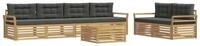 vidaXL Gartenlounge-Set Outdoor-Sofagarnitur 7 pcs Wei&szlig; und Anthrazit...