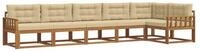 vidaXL Gartenlounge-Set Outdoor-Sofagarnitur mit Kissen 6 pcs Natur und Beige,
