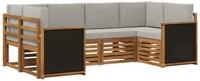 vidaXL Gartensofa Ecksofa Set mit Kissen 5 pcs, 5 Teile