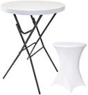 TRUTZHOLM Stehtisch Bistrotisch mit Husse Partytisch klappbar &Oslash; 80 cm H&ouml;he...