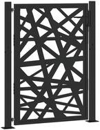 vidaXL Gartentor Gartentor Schwarz 100x125 cm Stahl Leichtes Design