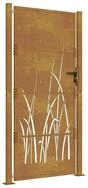 vidaXL Gartentor Gartentor 100x175 cm Cortenstahl Gras-Design