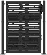 vidaXL Gartentor Gartentor Schwarz 110 x 155 cm Pulverbeschichteter Stahl